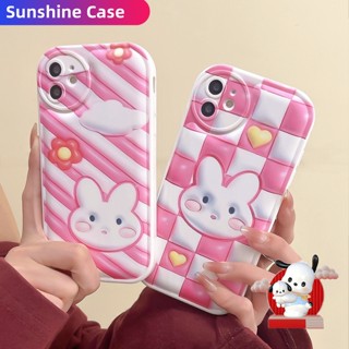 เคสโทรศัพท์มือถือ ลายกระต่าย 3D สําหรับ Vivo V25e Y35 Y16 Y22 Y21 Y20 Y21s Y33s Y12s Y12A Y22s Y02 Y02s Y15A Y15s Y17 Y15 Y12 Y11 Y20i Y20s Y50 Y30 Y1s Y91C V23e V21e