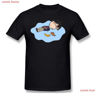 Tee เสื้อขาว comic home 2021 เสื้อยืดผ้าฝ้ายคอกลมพิมพ์ลายปลา Yaoi Manga Comics แฟชั่นผู้ชาย discount