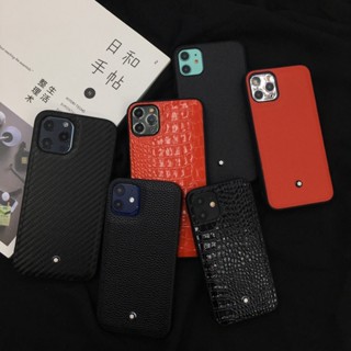 เคสโทรศัพท์มือถือหนัง กันกระแทก ลาย Montblanc แฟชั่นหรูหรา สําหรับ iPhone 13 Pro Max 11 12 Pro Max XS X XR