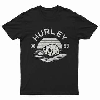 Gdphhrl104 เสื้อยืดแขนสั้น พิมพ์ลาย Hurley Skull 99s 30s สีดํา