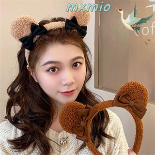 MXMIO Cute Korean Style Headband Fashion Women Hair Hoop Bear Ear Hairband Plush Washing Face Sweet Headdress Bow Girls Hair Accessories/Multicolor