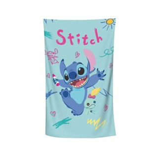 ผ้าขนหนูไมโครไฟเบอร์ พิมพ์ลาย Stitch ขนาด 80*130 ซม. (52*32 นิ้ว)