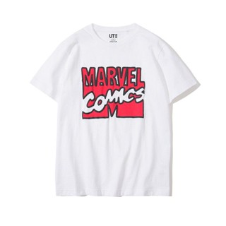 เสื้อยืดแขนสั้นเสื้อยืดผ้าฝ้ายพิมพ์ลาย พร้อมส่ง Uniqlo X MARVEL เสื้อยืดแขนสั้น คอกลม พิมพ์ลาย The Avengers สําหรับผู้ชา