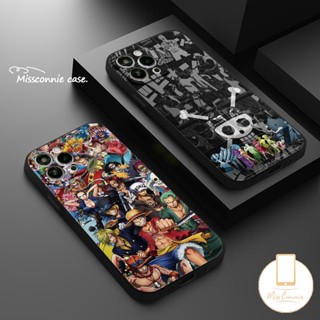 เคสโทรศัพท์มือถือ ขอบตรง ลายการ์ตูนอนิเมะ One Piece สําหรับ Redmi 12C A1 10 9A 11 9 9T 9C NFC Note 10 10s 10 Pro Plus 9 8 10Pro MI 10 11 Lite 10T Poco M4 F4 M5 M3 Pro F3 X3 Pro เคส Tpu นิ่ม