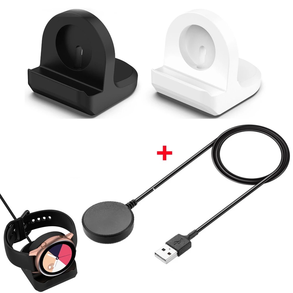 Charger Stand USB Type-C สําหรับ Samsung Galaxy Watch 7 6 5 4 FE 40 มม.44 มม.Active 2 watch5 pro 45 มม.Watch3 นาฬิกา 3 41 มม.Watch4 watch6 คลาสสิก 43 มม.47 มม.ซิลิโคน Dock สายชาร์จ