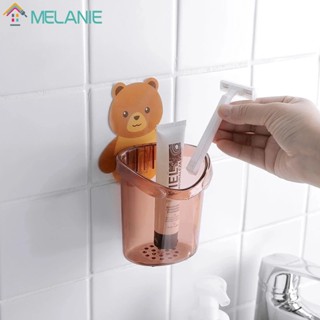 ชั้นวาง Bathroom Cartoon Cute Bear Cosmetic Brush Toothbrush Storage Rack Drain Rack