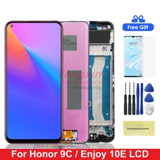 หน้าจอสัมผัสดิจิทัล Lcd 6.3 นิ้ว Enjoy 10e พร้อมกรอบ แบบเปลี่ยน สําหรับ Huawei Y6p MED-LX9 Honor 9A MOA-LX9N