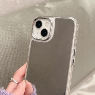 INS เคสไอโฟน Case เคส iPhone 17 16 11 13 15 14 12 Pro Max เคสไอโฟน11 13promax กรณี TPU อ่อน กรณีกระจกแต่งหน้าสำหรับ