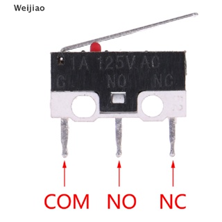 Weijiao% สวิตช์ปุ่มกดเมาส์ ไมโครสวิตช์ 1A 125V AC 3Pins 10 ชิ้น