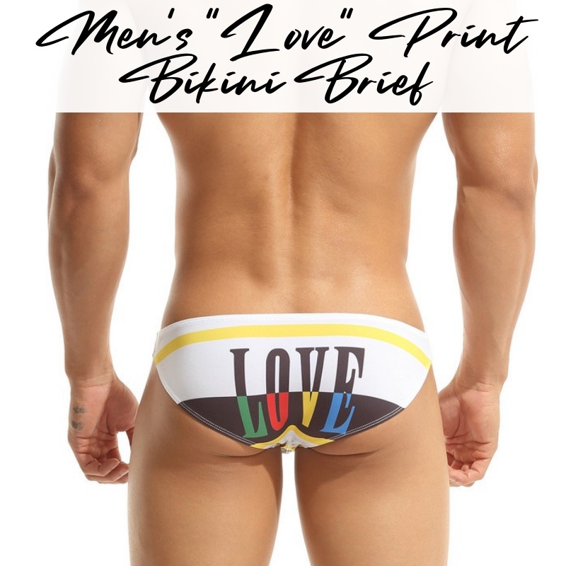 กางเกงชั้นในชาย : ชุดชั้นในพิมพ์ลาย "Love" (Seobean SB10109)