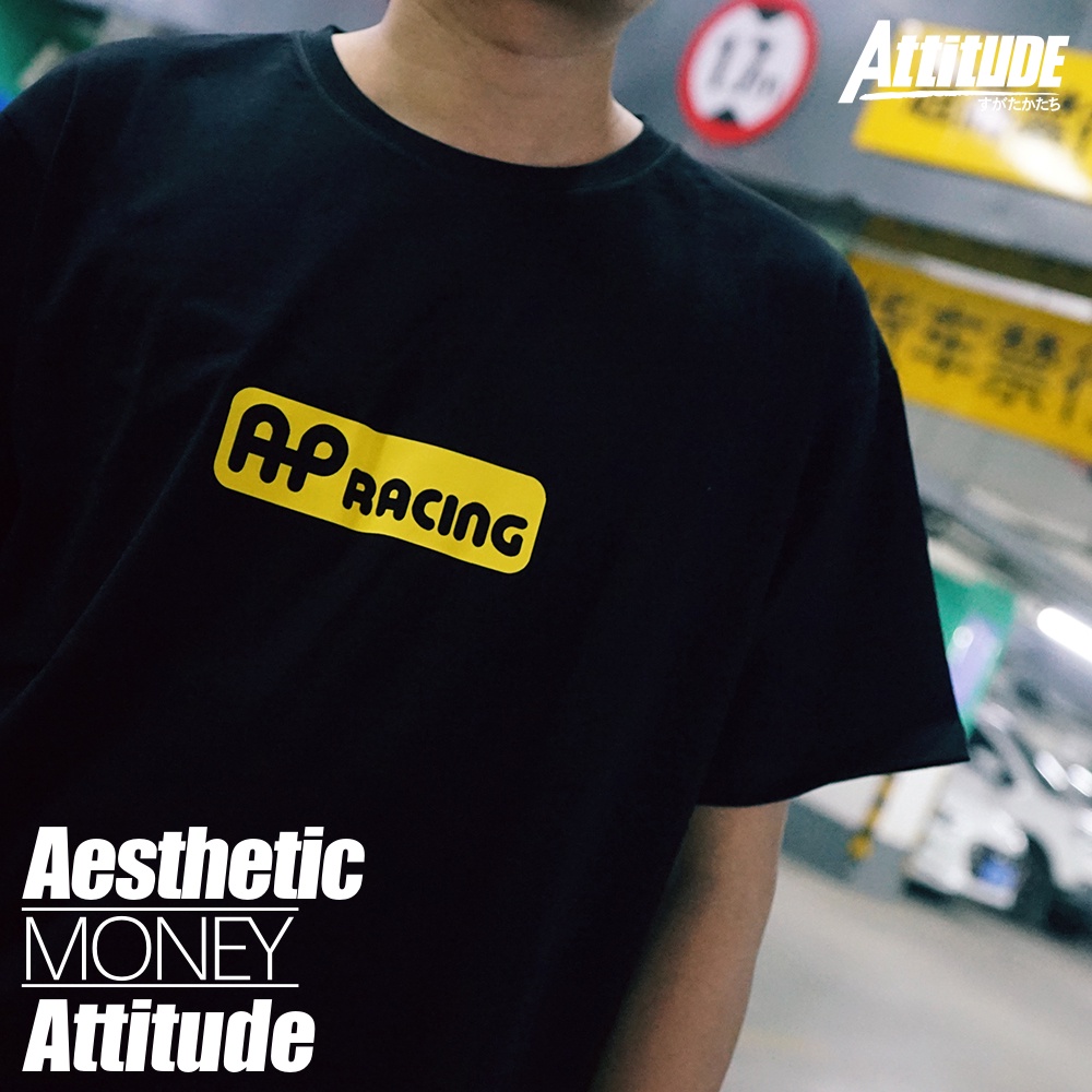 Attitude ดัดแปลงยี่ห้อ APracing Competitive เบรคผ้าฝ้ายแขนสั้นเสื้อยืดวัฒนธรรมเสื้อผู้ชาย