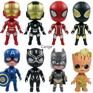 【พร้อมส่ง】โมเดลฟิกเกอร์ Marvel Hero Avengers Spider Man Captain Iron Wrist of the United States, Panther, Batman และ Groot สําหรับตกแต่งเค้ก 6 ชิ้น ต่อชุด