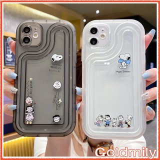 🔥 เคสแบบใสไอโฟน11สนูปปี้ เคสไอโฟน14Proใสถุงลมนิรภัยกันกระแทกฝาครอบกล้องป้องกันสีดำสีขาวเข้ากันได้กับสำหรับ เคสApple iPhone 13 Pro max SE2 2020 12 Pro Max 11 Pro Max 8 Plus SE3 เคสไอโฟน7พลัส 7 14 Snoopy Case