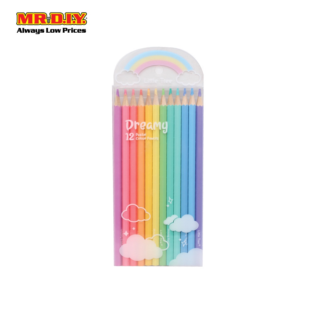 LITTLE TREE ดินสอ ดินสอไม้ (HB) ดินสอดำ สีพาสเทล 12 แท่ง