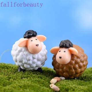 Fallforbeauty ตุ๊กตาแพะ ขนาดเล็ก สําหรับตกแต่งบ้านตุ๊กตา สวน DIY