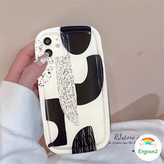 เคสโทรศัพท์มือถือแบบนิ่ม TPU ใส กันกระแทก ลายสีดํา ขาว สําหรับ iPhone 14 13 12 11 Pro Max X Xr Xs Max 8 7 6 6s Plus SE 2020