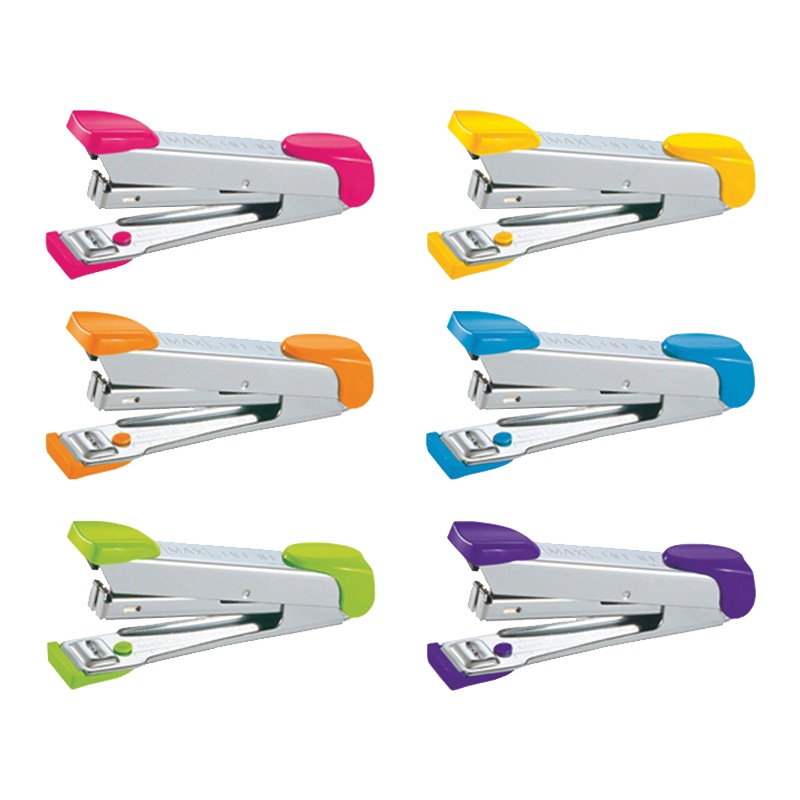(USP)💯แท้พรัอมส่ง💯(แพ็ค10ตัว) MAX เครื่องเย็บกระดาษ HD-10  6สีให้เลือก ที่เย็บ ตัวเย็บ แม่แม็ก ตัวแม็ค แม็กซ์ ลวดเบอร์10
