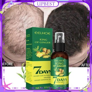 ♕Eelhoe 7วัน King Of Ginger Hair Growth Spray ป้องกันผมร่วงส่งเสริมการเจริญเติบโตของเส้นผม Tough Hair นวดหนังศีรษะหนาแน่นผมกระชับ Body Care 50Ml UPBEST