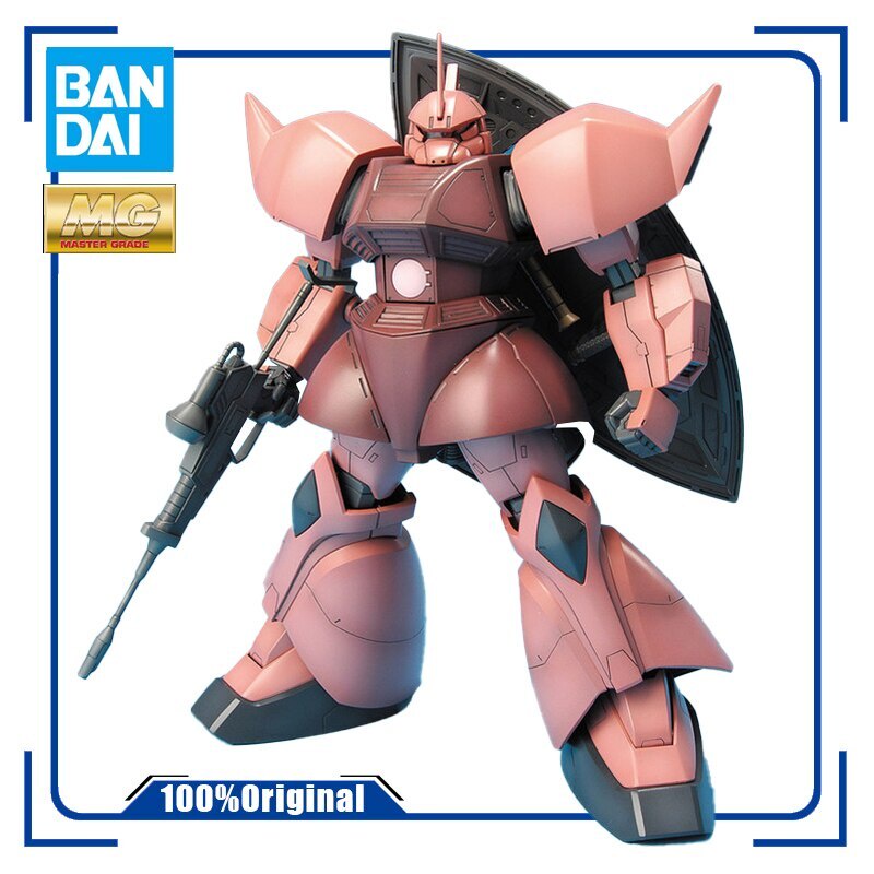 BANDAI MG 1/100 Ms-14s Char's Zaku One Year War 0079 Game Color Matching Gundam Assembly Model KIT A