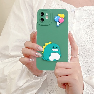 เคสซิลิโคนนิ่ม ลายการ์ตูนไดโนเสาร์ 3D กันกระแทก สําหรับ IPhone 11 12 13 14 Pro MAX Mini 6 S 7 8 Plus 11Pro X XR XS MAX SE 2020