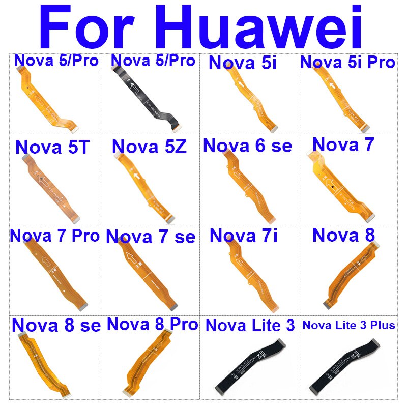 สายแพเมนบอร์ด เชื่อมต่อเมนบอร์ด หน้าจอ LCD สําหรับ Huawei Nova 5 5i 7 8 Pro 5T 5Z 6se 7i 7se 8se Nova Lite 3plus