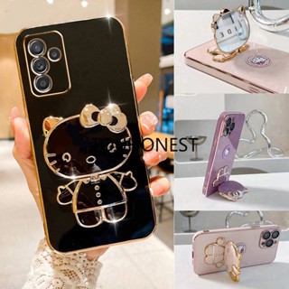 เคส Samsung Galaxy M23 เคส Samsung S20 FE เคส Samsung M52 M53 Case Samsung M42 A42 Casing Samsung J5 Prime J5 Pro Case Cute Anime Cartoon Vanity Mirror Hello Kitty Holder Phone Cover Case With Metal Sheet TK โทรศัพท์มือถือ