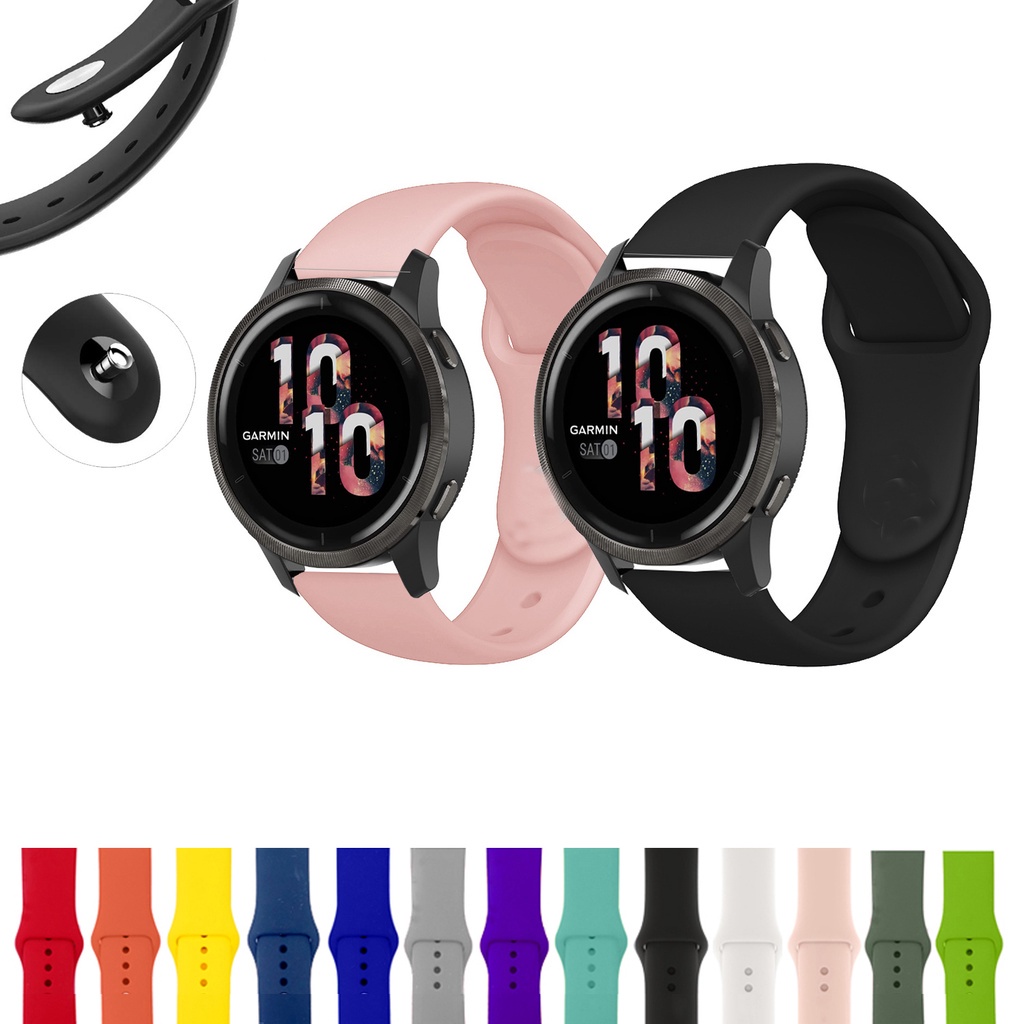 สายนาฬิกาข้อมือซิลิโคน แบบนิ่ม ขนาด 45 มม. สําหรับ Garmin venu 2 Vivoactive 3 4 255 245 645