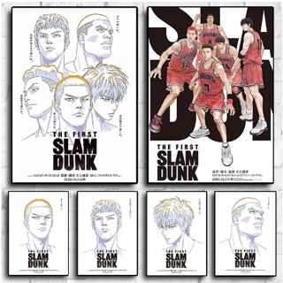 โปสเตอร์ภาพวาดสีน้ํามันบนผ้าใบ รูปการ์ตูนอนิเมะ The First Slam Dunk สไตล์ญี่ปุ่น ไม่มีกรอบ สําหรับตกแต่งผนังบ้าน 2022