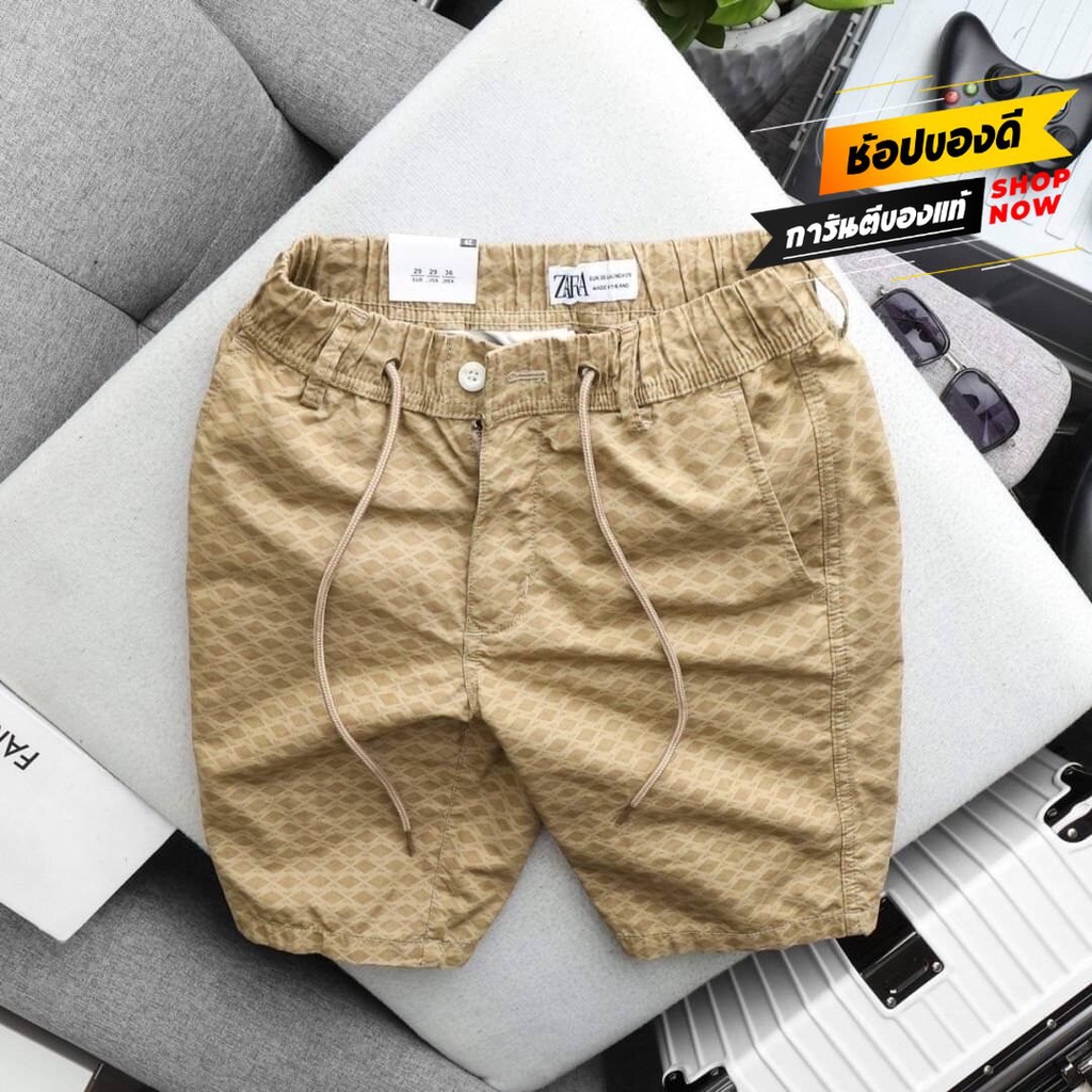 กางเกงขาสั้น กางเกงผู้ชาย Z-a ra ผ้าcotton100% เอวยืดทรงสวย ลายใหม่ล่าสุด รหัสKA1
