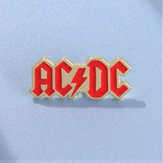 เข็มกลัดโลหะ รูปพัดเพลง ACDC ยุค 80s สไตล์เรโทร สร้างสรรค์ เครื่องประดับ ของขวัญ สําหรับเสื้อผ้า