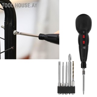 Tool House.ay ชุดไขควงไฟฟ้าไขควงชาร์จ USB แบบรวมพร้อมไฟ LED 10W