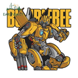 Earlfamily สติกเกอร์ ลายกราฟฟิตี้ Bumblebee กันน้ํา กันรอยขีดข่วน สําหรับติดตกแต่งรถยนต์ รถบรรทุก 13 ซม. × 12.7 ซม.