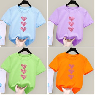 เสื้อยืดแขนสั้น ระบายอากาศได้ดี ลายการ์ตูน สีขาว สําหรับเด็กผู้ชาย และเด็กผู้หญิง