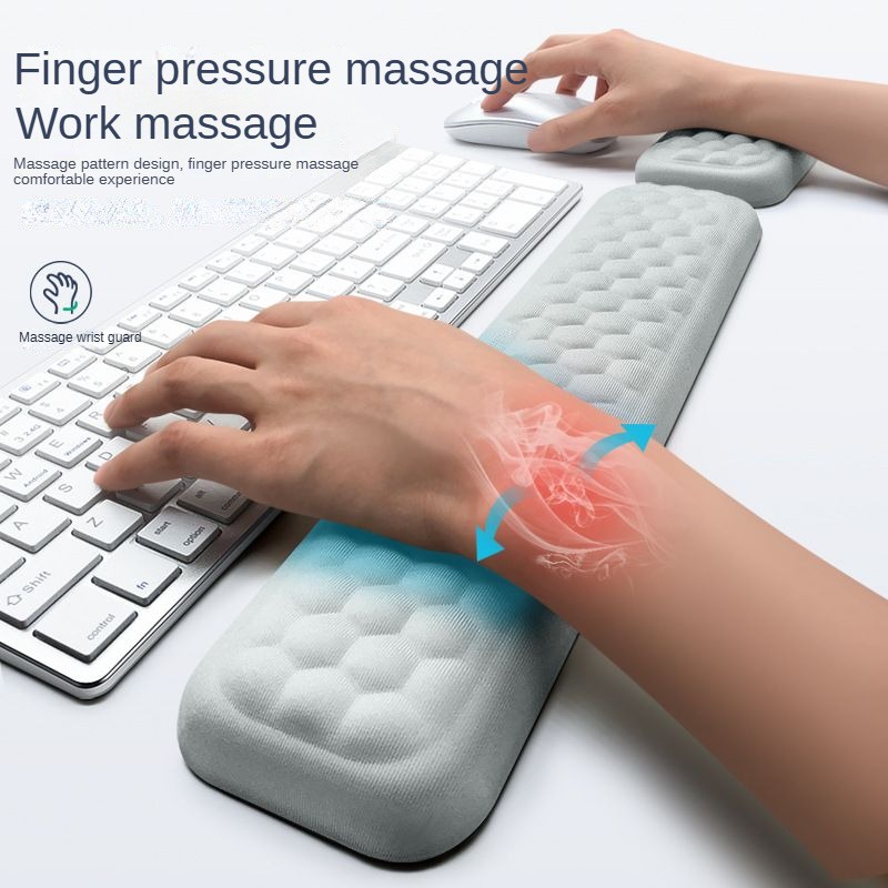 ชุดแผ่นรองเมาส์ คีย์บอร์ด เมมโมรี่โฟม ซิลิโคน สบายมือ ออกแบบตามสรีรศาสตร์