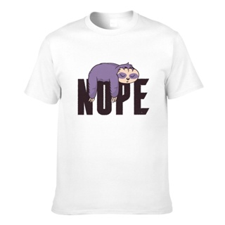 เสื้อยืด ลาย Nope Sloth สไตล์วินเทจ คุณภาพสูง