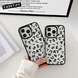 Casetify เคสโทรศัพท์มือถือ อะคริลิค กันกระแทก ลายตัวอักษร สําหรับ IPhone 11 12 13 14 Pro Max 14 Pro Max 13 Pro 12