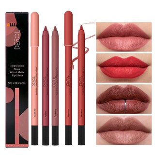 [Derol] Inspired Muse Mist Velvet Lipliner ลิปสติก เครื่องสําอาง ลิปคอนทัวร์ ปากกา ลิปไลเนอร์ เนื้อแมตต์กํามะหยี่ กันน้ํา ติดทนนาน 8 สี