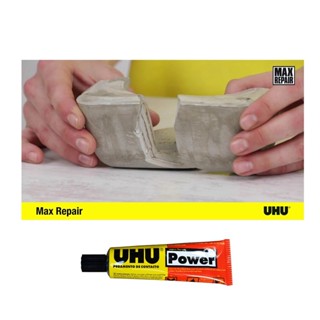 เทปและกาว UHU POWER Contact Adhesive ยู้ฮู กาวยางพิเศษ 50ml. กาวยาง กาวเหลือง กาว พาวเวอร์