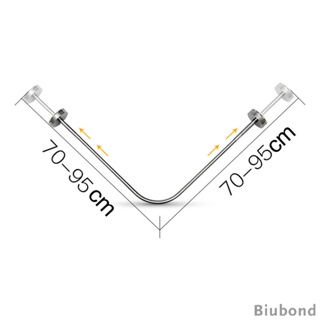 [Biubond] ราวผ้าม่านอาบน้ํา แบบโค้ง ปรับได้ สําหรับห้องอาบน้ํา