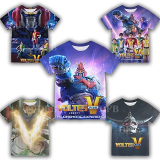 เสื้อยืดคอกลม แขนสั้น พิมพ์ลายการ์ตูนอนิเมะ Voltes V Legacy ระบายอากาศ เหมาะกับของขวัญวันเกิด แฟชั่นฤดูร้อน สําหรับเด็กผู้ชาย