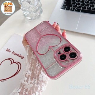 เคสใส ประดับกลิตเตอร์ ไล่โทนสี หรูหรา คุณภาพสูง สําหรับ IPhone 11 12 13 14 Pro Max 14 Plus