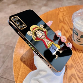 เคสโทรศัพท์มือถือแบบนิ่ม ลายการ์ตูนลูฟี่ ปลาหมึก วันพีซ หรูหรา สําหรับ Realme 3 5 6 7 Pro 5i 5S 6i 7i