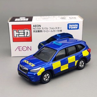 Tomica 1/64 NO.59 Subaru Forester โมเดลรถยนต์ตํารวจอังกฤษ โลหะผสม ของเล่นสําหรับเด็ก