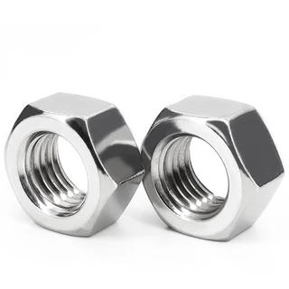 1QP1Hex Nut SUS304 น็อตล็อคสแตนเลส M1.0M1.6/M2/M2.5/M3/M4/M5/M6/M8/M10/M12M14M16M18M20M20M