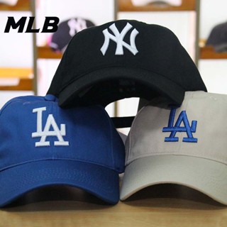 Mlb หมวกเบสบอล หมวกแก๊ป ผ้าฝ้าย แบบนิ่ม ปรับขนาดได้ แฟชั่นสําหรับชาย และหญิง