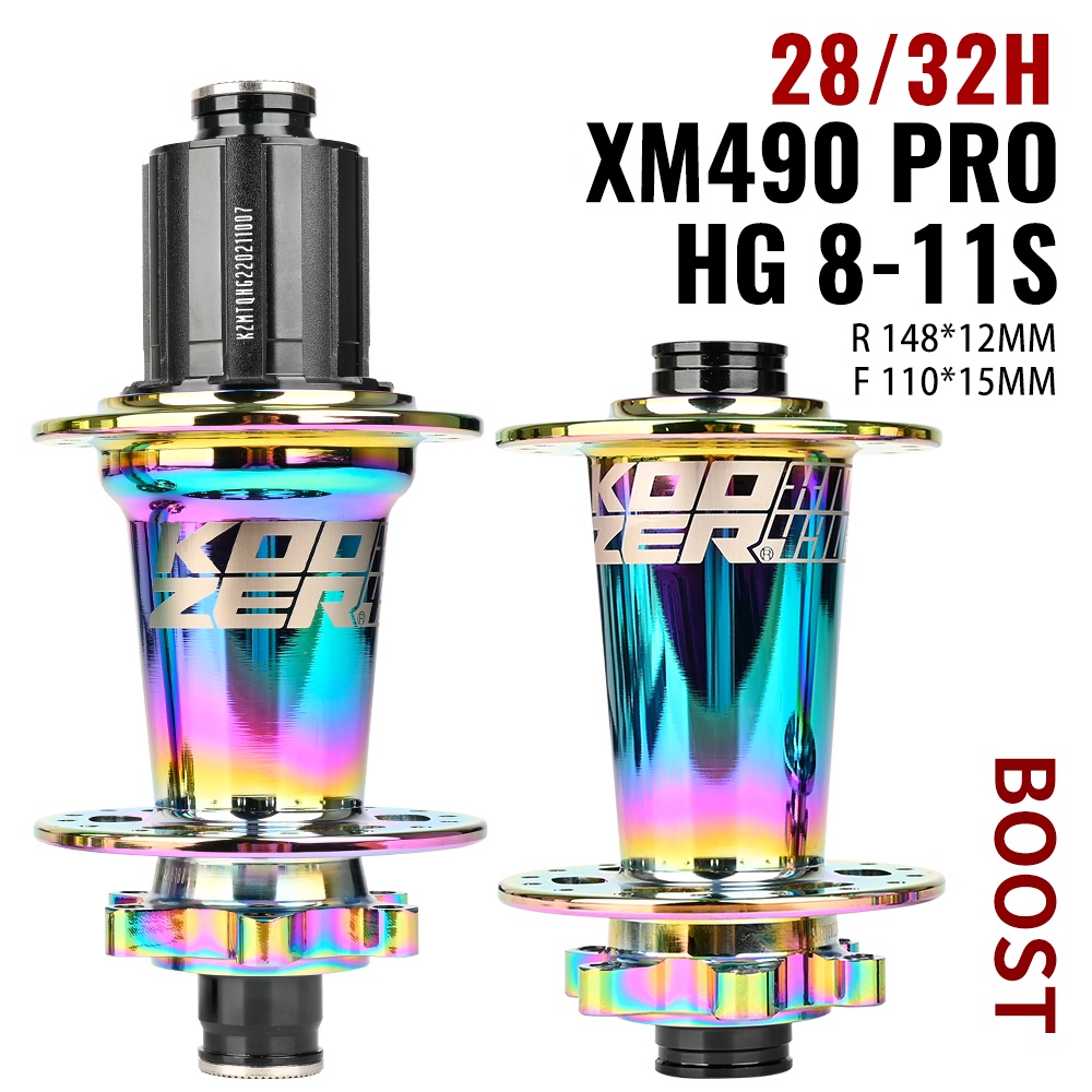 Koozer XM490 PRO Boost Hub สำหรับจักรยาน MTB จากเหล็ก CR-MO รองรับ 15x110 และ 12x148 มม.