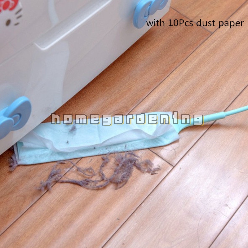 แปรงปัดฝุ่น แบบยาว ไม่ทอ ถอดออกได้ พร้อมกระดาษฝุ่น 10 ชิ้น - รูปที่ 5