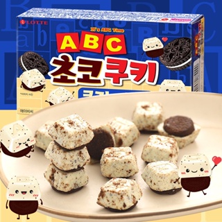 ขนมที่นิยมในโลกออนไลน์นำเข้าจากเกาหลี ABC ช็อกโกแลตรสคุกกี้ตัวอักษรขนมสบายๆ43g