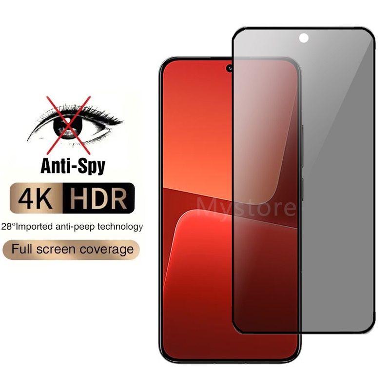 9H เต็มความเป็นส่วนตัวกระจกนิรภัยใช้สำหรับ Redmi K90 Xiaomi Mi POCO F8 F7 Ultra F5 X5 Pro M5S 15 14T