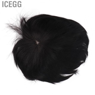 Icegg Men Hair Piece  Versatile Hair Replacement System Toupee Lifelike Skin Friendly High Temperature Fiber Fashionable Refreshing  for Daily for Role Playing